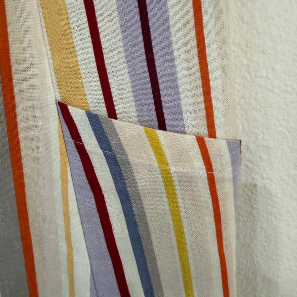 Lush Multicolor Striped Button-Down Summer Dress … - image 3